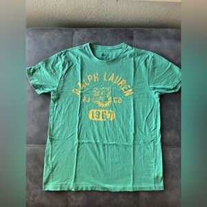 Polo by Ralph Lauren Green Short-Sleeve Logo Tee with Yellow Print